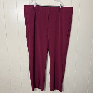 Lane Bryant Women's S Dress Pants Burgundy Size 26R EUC